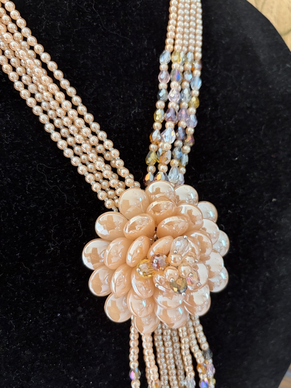 Joan Rivers Classics Collection Vintage Champagne Starlet Multi-Strand Necklace - Picture 8 of 14